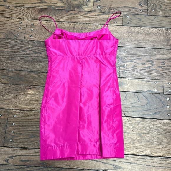 NWT Staud Barbiecore Peony Pink 90s Bell Mini Dress - Picture 6 of 6